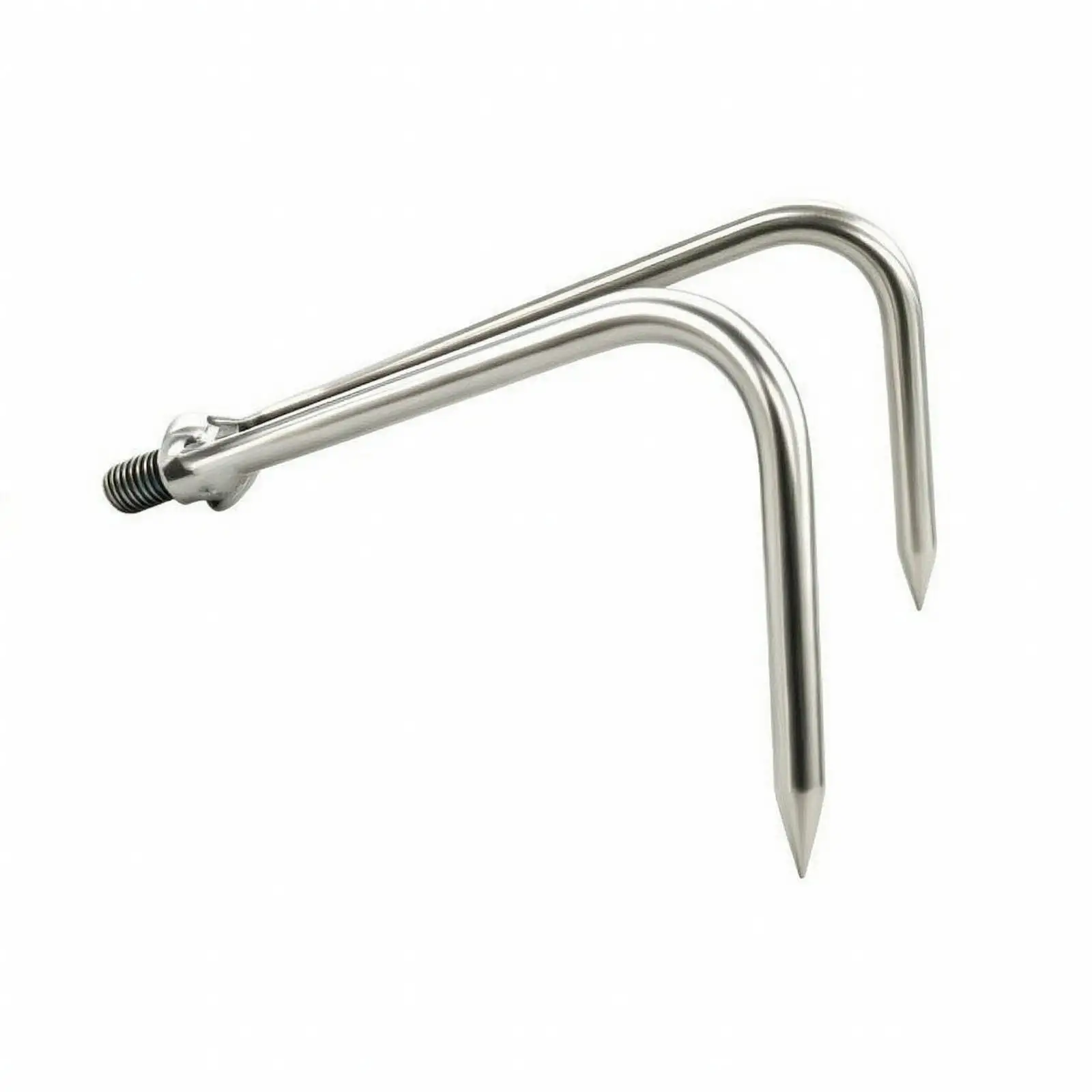 Stainless Steel Rake Head Resistant Rake Head with Threaded Connector Sharp Garden Tool for Gardening, Mushroom Gathering, Beach