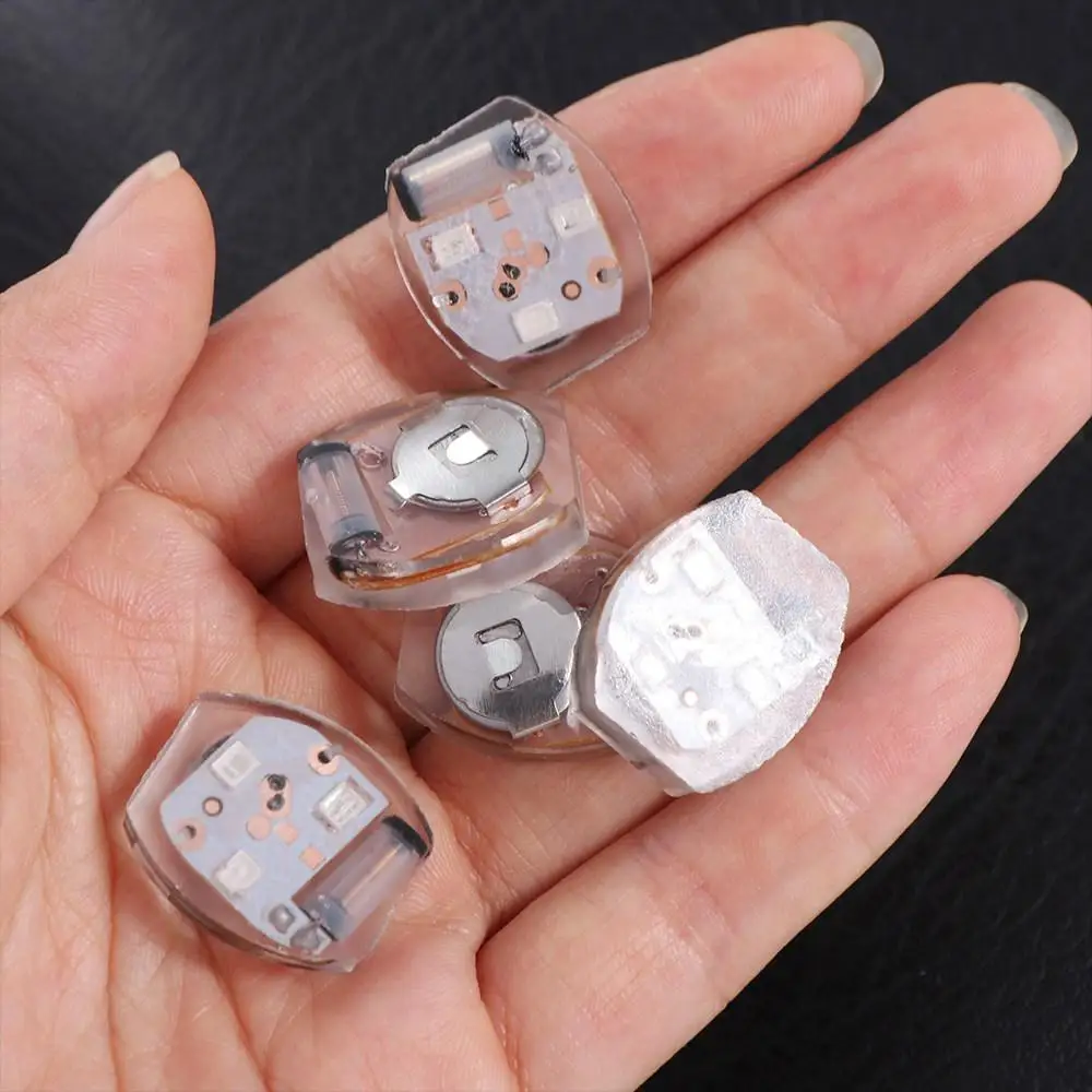 10Pcs Sandal Accessories Plastic LED Shoe Light Miniature Luminous Vibrating Light Glowing Movement Electronics Lamp Woman Men