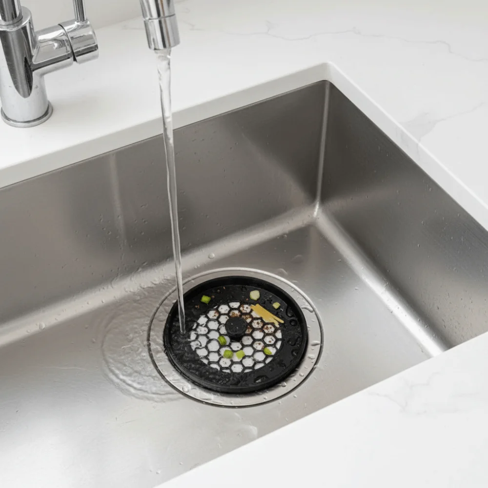 Novo reciclável plástico calha de água buraco cobre portátil compacto filtro pia dois tipos material seguro ferramentas plásticas uso doméstico