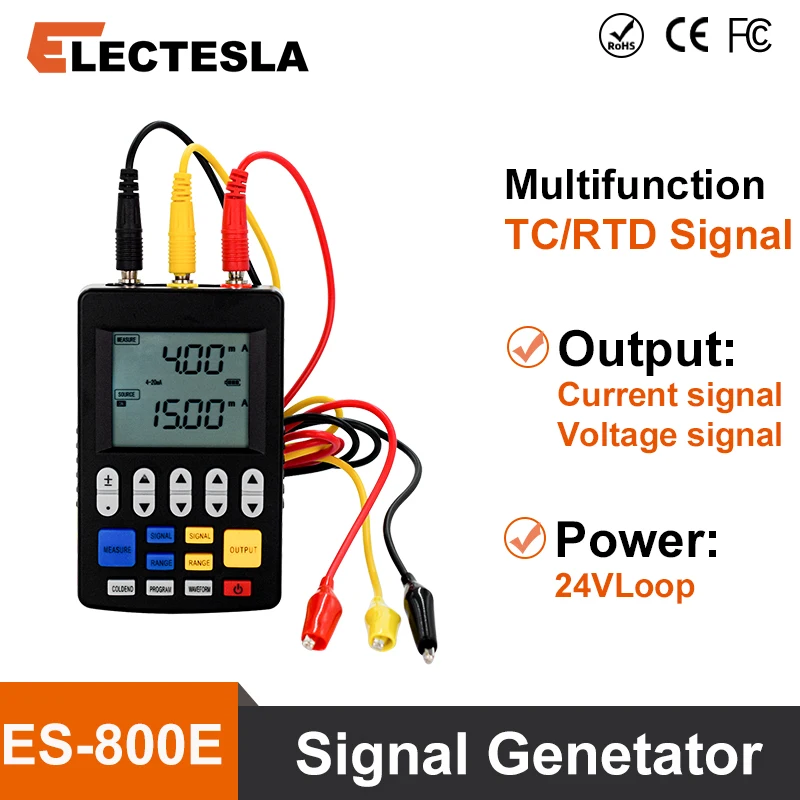

Multifunction Signal Generator Adjustable Current Voltage 0-10V Simulator 0-22mA Temperature RTD Thermocouple Signal Source Hand