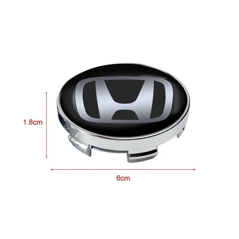 4 قطعة 60 مللي متر سيارة عجلة مركز محور غطاء ريم محور الغبار غطاء شعار لهوندا سيفيك فاراديرو Xl1000 Xadv 750 فورزا شادو
