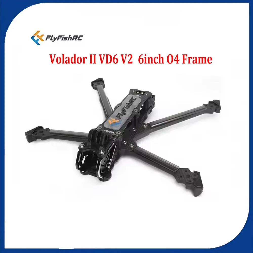 

FlyFish RC Volador II VD6 V2 Deadcat T700 6-дюймовый комплект рамы, совместимый с O4 Air Unit Pro для RC FPV Freestyle Racing Drone