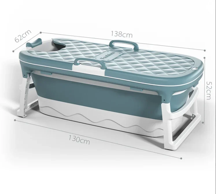 1.4m Adult Bath TubSweat Steaming Plastic Folding Bathtub,Thickened Home Massage Tub,Luxury Spa Experience, Bathroom Essentiall