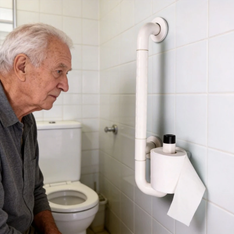 

Stainless Steel Bathroom Safety Handrail with Paper Holder Anti-Slip Safety Rail Handrail Shower Grab Bars Heavy Duty Handicap