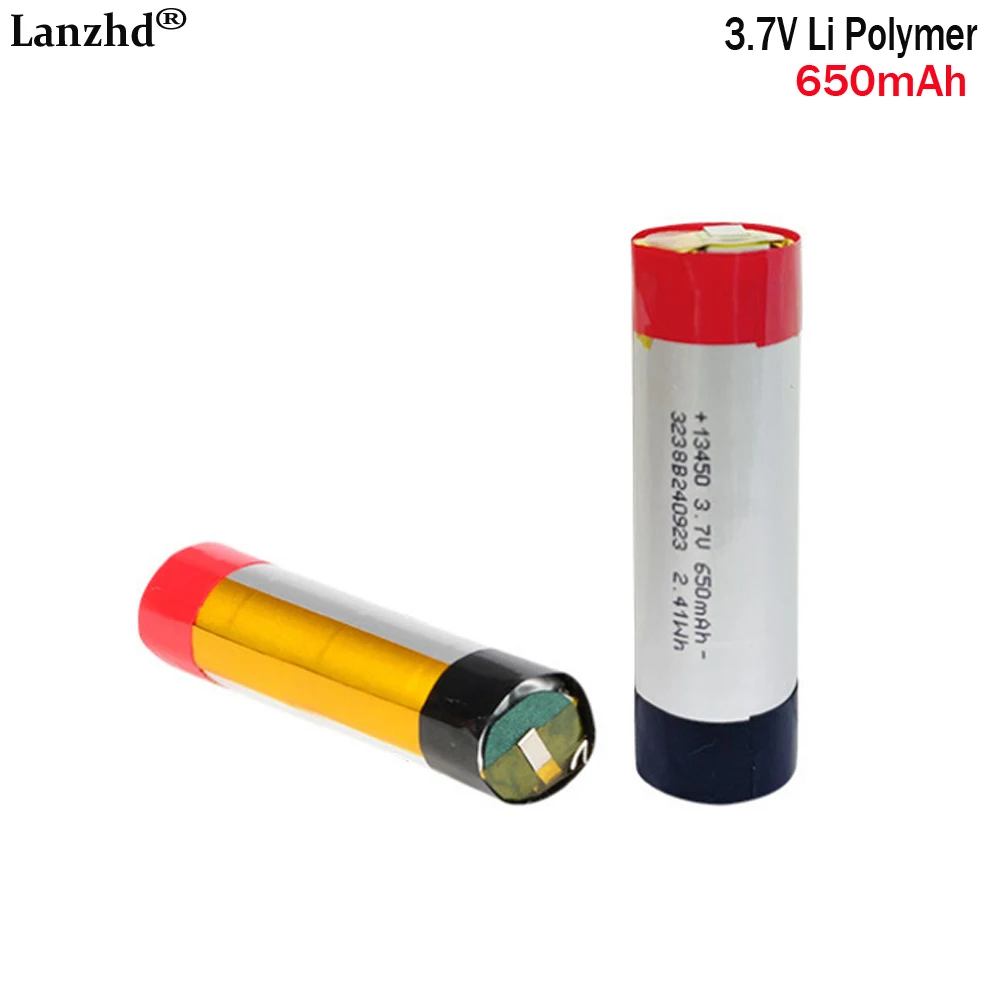 

3.7V Polymer Lithium 13450 650MAh Li-ion Rechargeable Battery High capacity