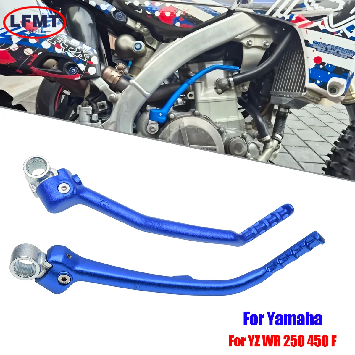 

Рычаг/педаль кикстартера для мотоциклов Yamaha WR250F, WR450F, YZ250F, YZ450F, YZ250FX, YZ450FX, YZ125, универсальные запчасти, 1986-2023 гг.