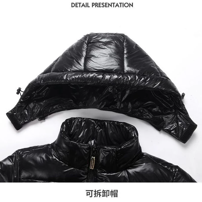 Short Down Jackets Men Duck With Hood Puffer Jacket Mens Clothes Women Black Feather Winter Luxury Man Down Coat Men Waterproof