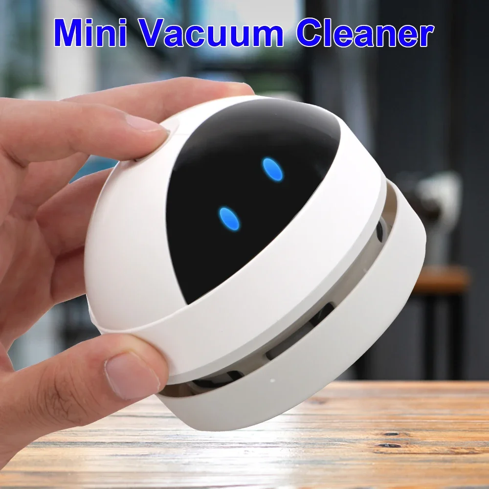 Mini Vacuum Cleaner Protable USB Charging Desktop Cleaner Table Sweeper With Clean Brush For Home Office Desk Dust Vacuum