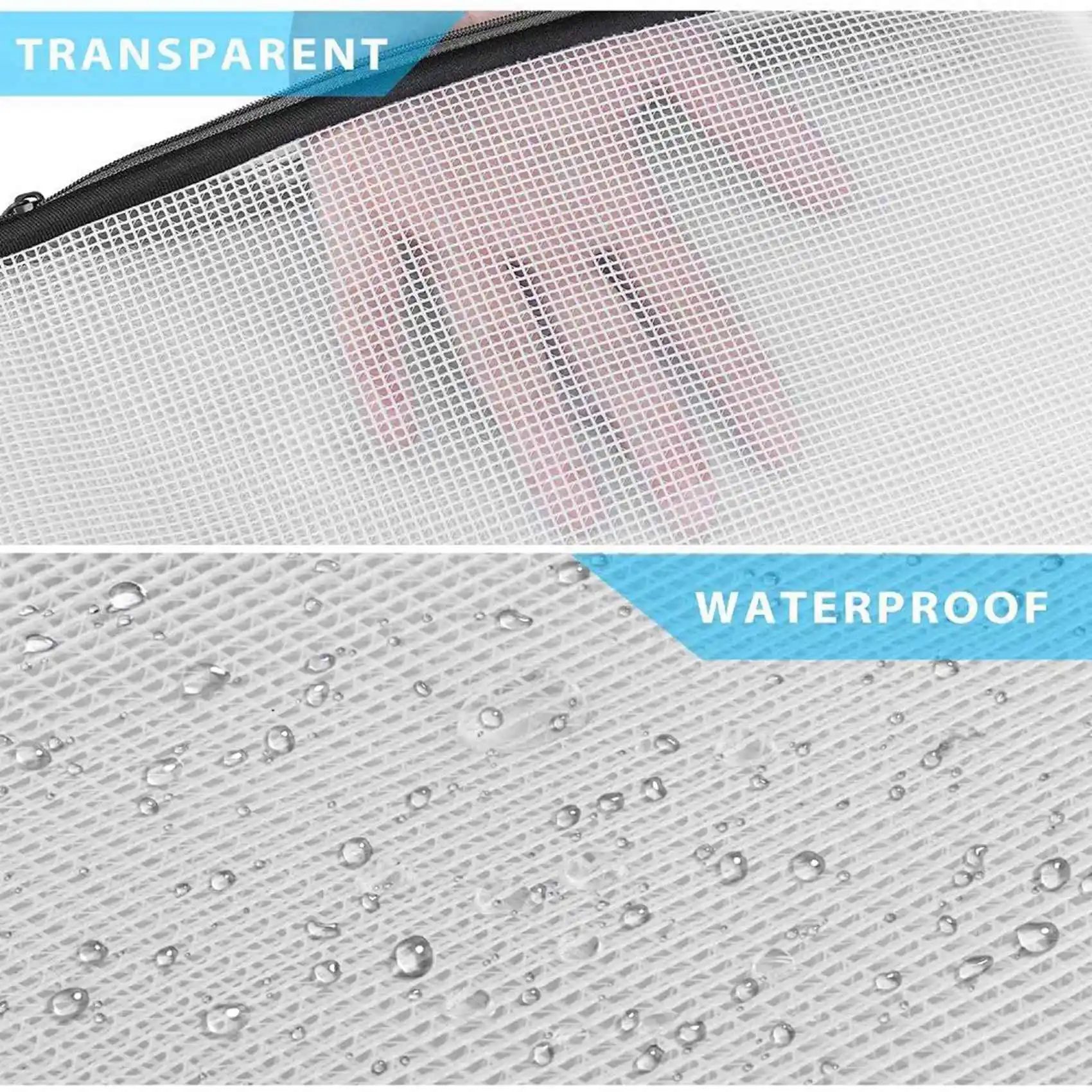 Delicate Texture-60Pcs B6 Mesh Zipper Pouch 5.3X7.7Inch,Waterproof Zip Bag For School Office Supplies, Puzzles & Games Organizin
