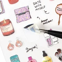 6/36 Sheets Cute Magazine Scrapbooking Stickers Book DIY Junk Journal Material Decoration Album Diary Stationery supplies