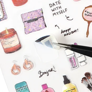 6/36 Sheets Cute Magazine Scrapbooking Stickers Book DIY Junk Journal Material Decoration Album Diary Stationery supplies