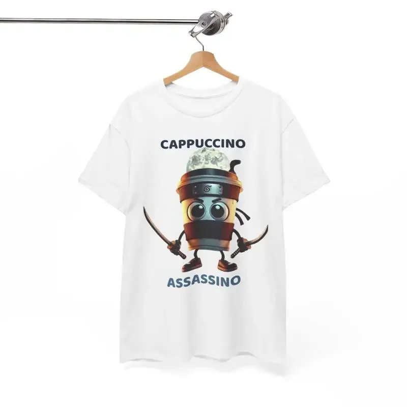 T Shirt BRAINROT Nerd for birthday perfect gift Meme Merchandising Cappuccino Assassino Funny Trending Social Media clothing
