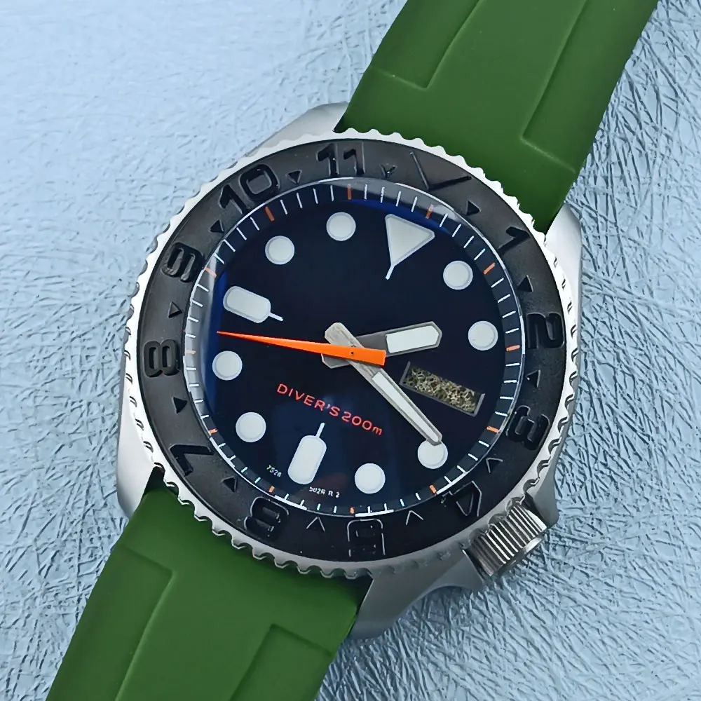 SKX 007 볼록 베젤 시계 케이스, 316L 스테인리스 스틸 사파이어 유리 방수 케이스, NH34 NH35 NH36 무브먼트에 적합, 41mm
