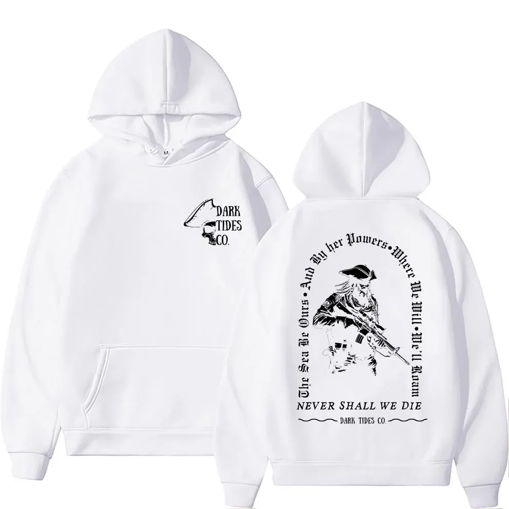 Forward Observations Group Dark Tides Co Never Shall We Die Skeleton Graphic Hoodie Men's Trend Hoodies Men Oversized Sweatshirt