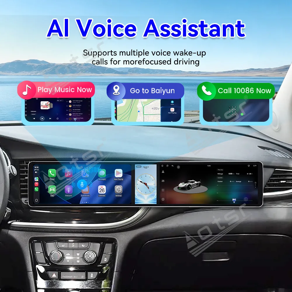 Radio Tape Recorder 12.3 inch Triple Screen For Buick Encore 2016-2018 Android 15 Car Multimedia Player Radio Dvd Player