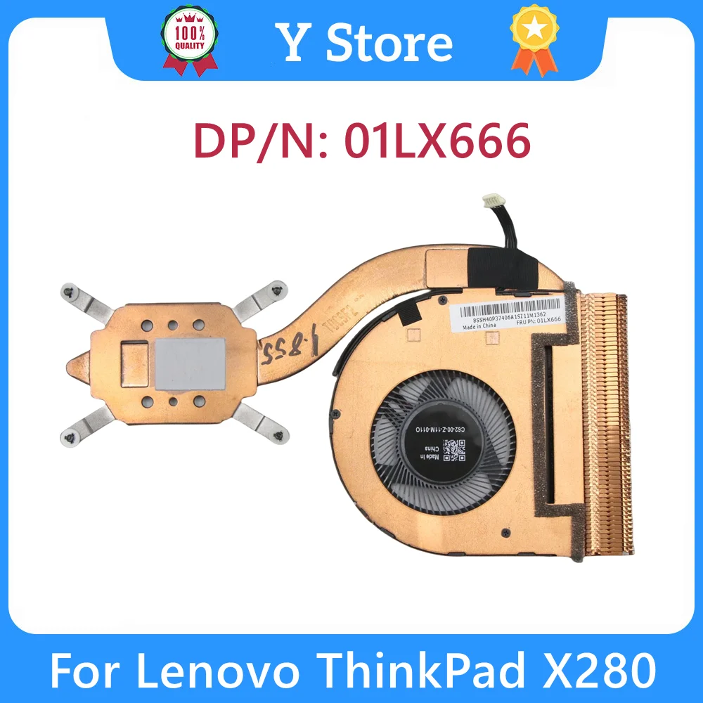 Y Store NEW Original For Lenovo ThinkPad X280 Laptop Heatsink With Fan 01LX666 01LX665 100% Tested Fast Shipping