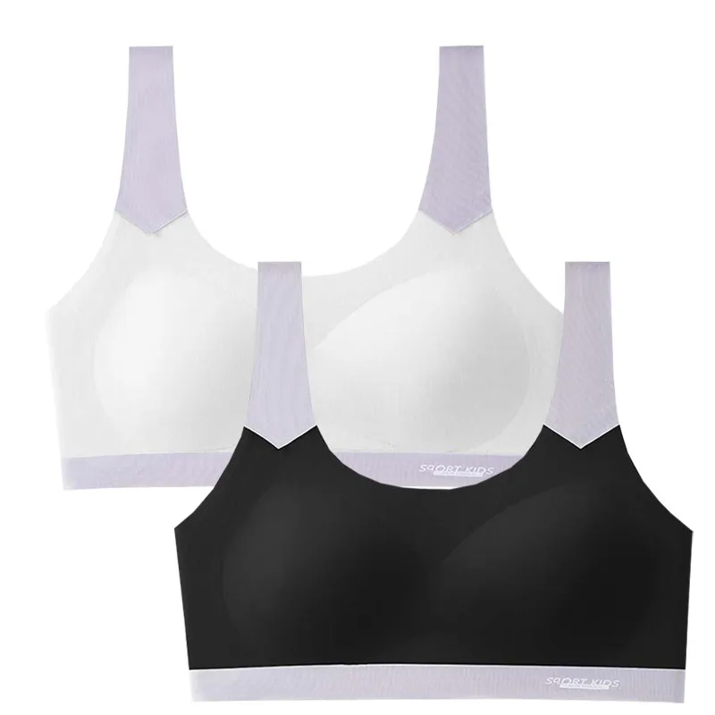 1pcs Thin Girls Training Bras Student Vest Underwears Children Bralette Adolescent Breathable Tops Teenager Kid Sport Bras M-2XL