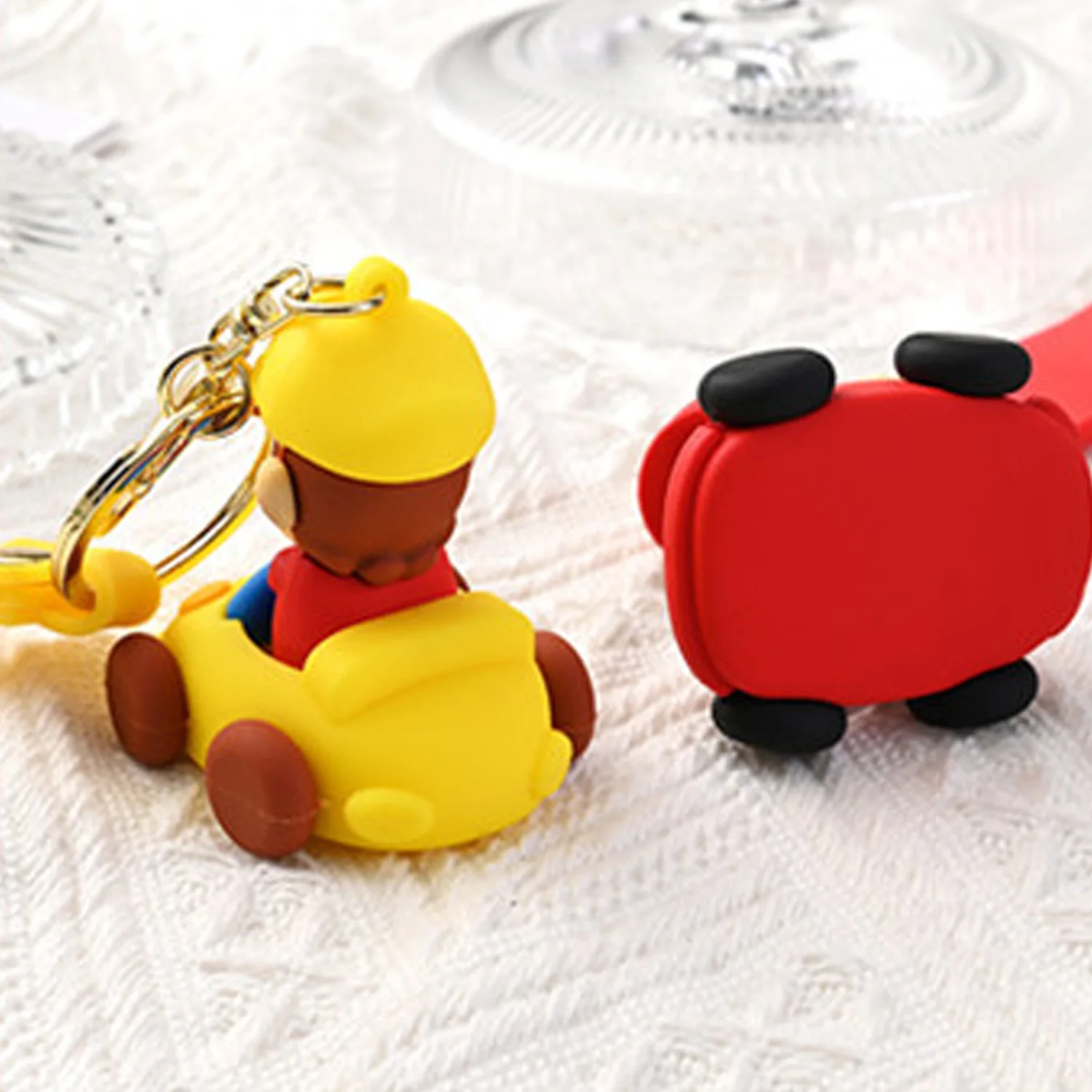 

New Super Mario Keychain Pendant Soft Rubber Cute Mario Keychain Doll Cartoon Gift The Best Gift for Girlfriend