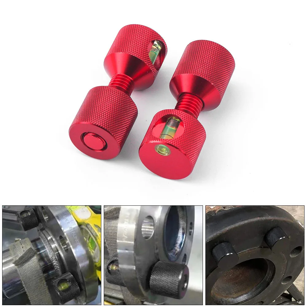 

2Pcs 1-1/8' Two Hole Flange Alignment Pin with Built-in Level 6061 Aluminum Anodized Oxide Finish for Easy Installation