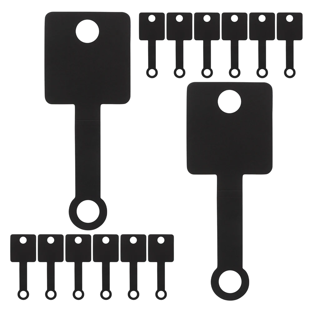 

50 шт. прозрачные карты для демонстрации ювелирных изделий, ремесленные украшения, подвесные этикетки, самоклеящиеся серьги, ожерелье, упаковка, черный цвет