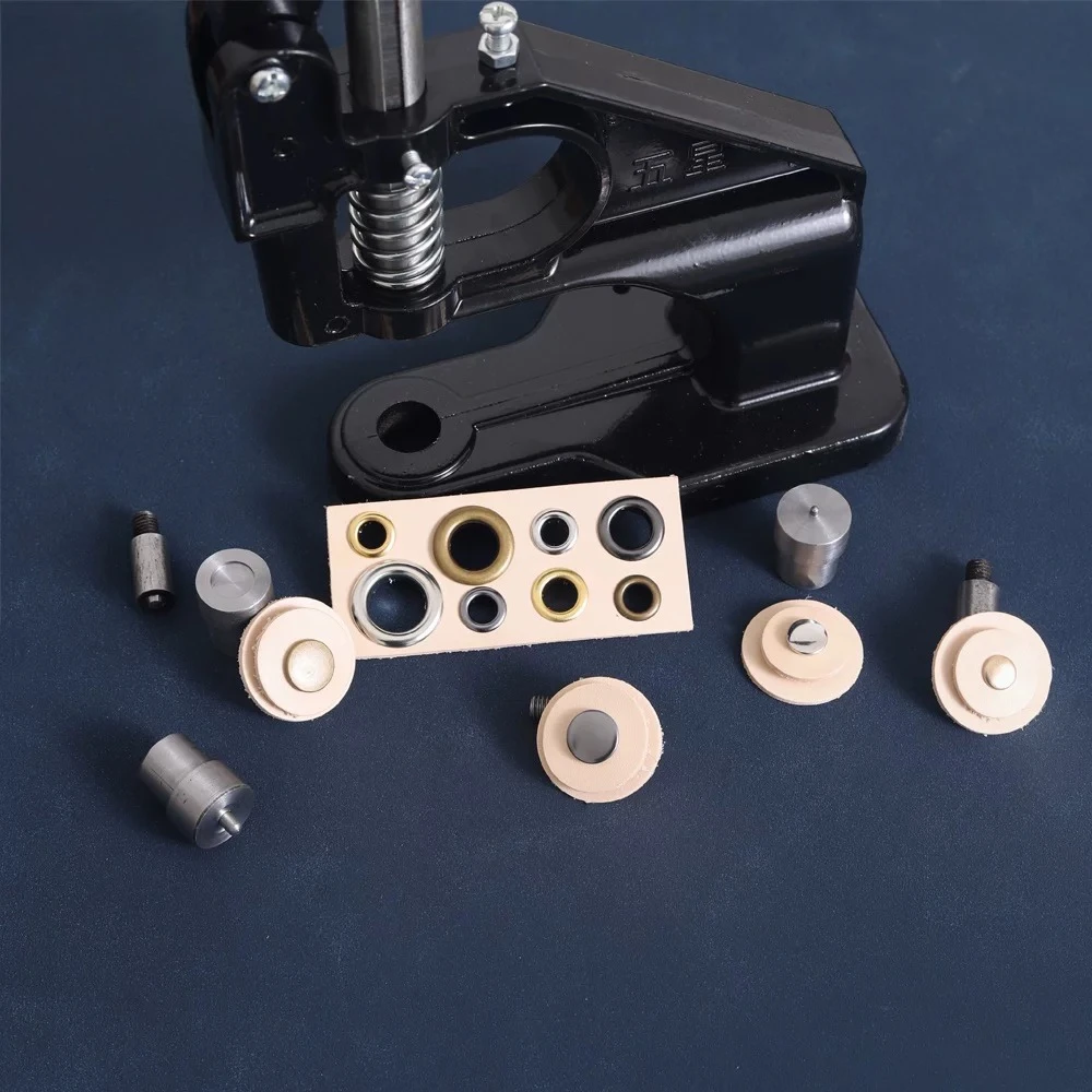 Manual Snap Button Press Machine, Multi-Function Fastener Installation Tool with Dies for Snaps, Eyelets, Grommets, Bag Hardware