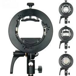 S2 Bowens Mount Flash S-type Holder Bracket for Godox V1 V860II V860III AD200 AD300PRO AD400PRO Speedlite Flash Snoot Softbox