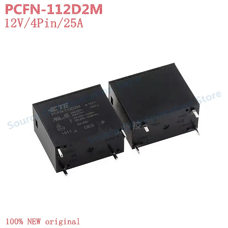 

5Pcs PCFN-112D2M 12V Power Relay 4-Pin 25A Durable Electric Switch for Stable Circuit Control