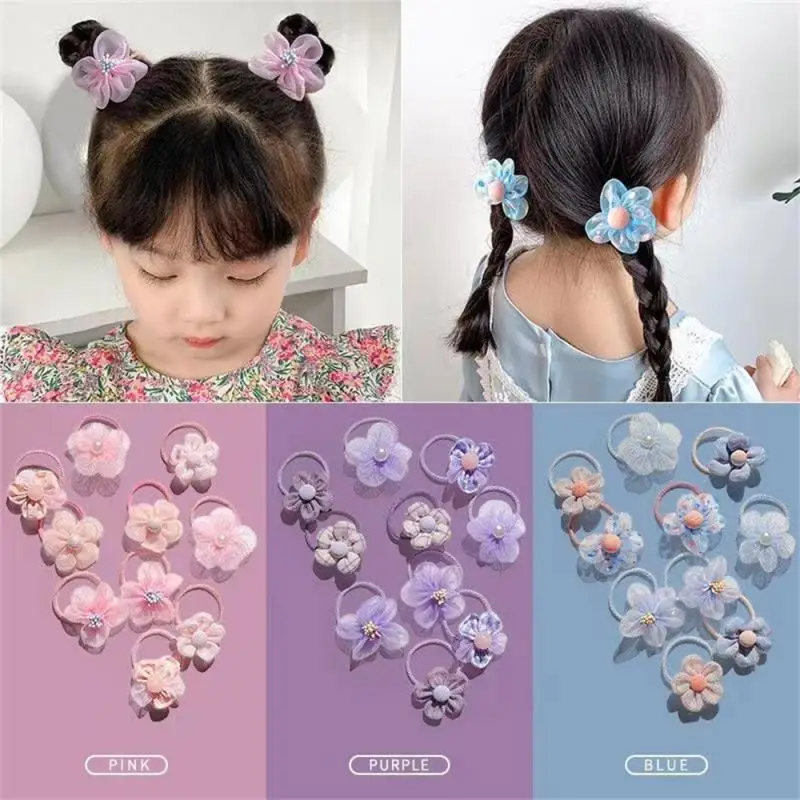 Rubber Band Headbands Flower Headbands  Childrens Cute Colorful Flower Hairbands Cute Hair Accessories Flower Hairbands