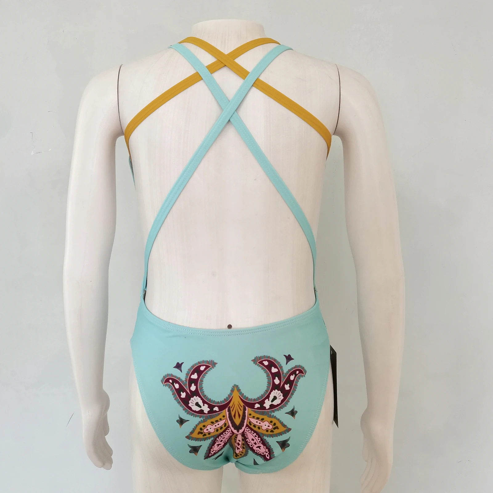 JoyCan Rhthmic Gymnastics Leotards Girls Women Blue Spandex Elegant Dance Wear for Competitiion