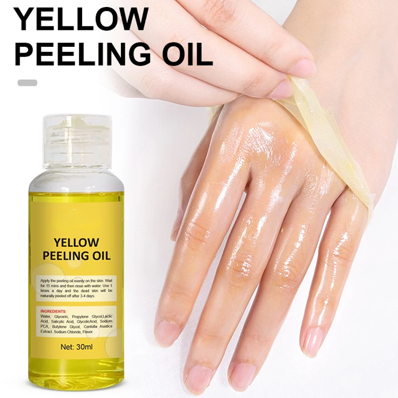 Body Care Exfoliating Yellow Peeling Oil 100% Fast Whitening Organic Bleaching Dark Skin Serum Dark Knuckles Korean Cosmetics