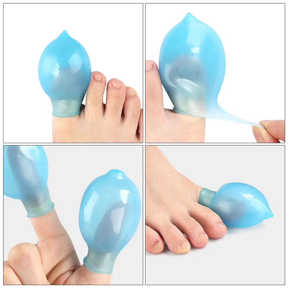 5Pcs Toe Protectors Flexible Tpe Sleeves for Toenail Soaking Cleaning Corn Blister Relief Pain Cushion Toe Protector