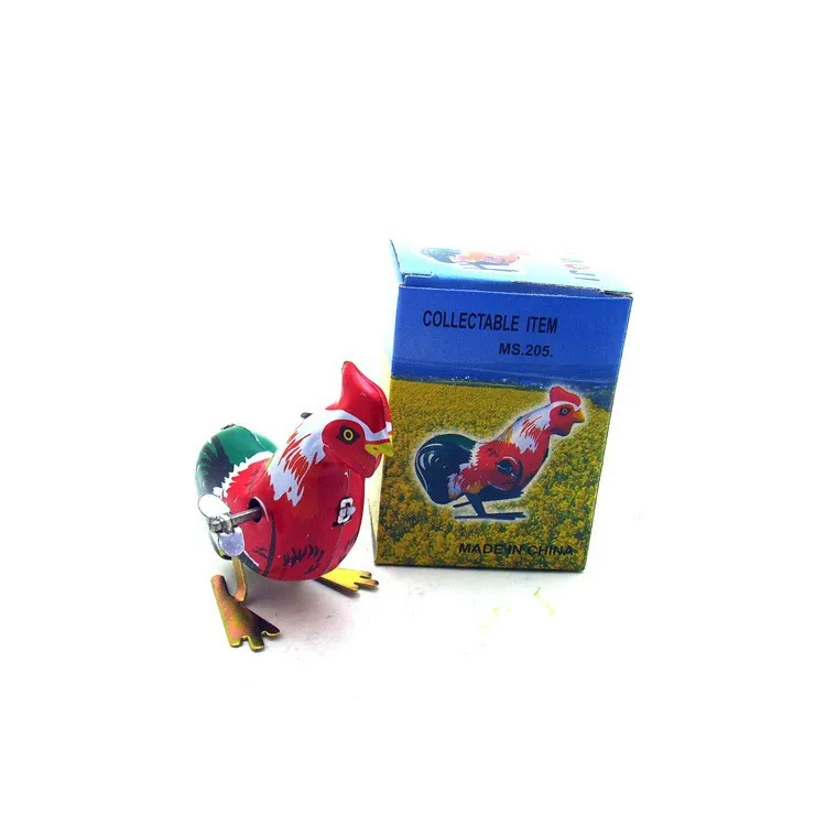 MS205 Iron Rooster Nostalgic Retro Pure Handmade Iron Rooster Jumping Chicken 80 Post-iron Toy Collection