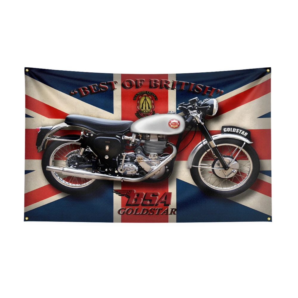 

3X5 FT Bsa Motorcycle Flag Polyester Printed Motorcycle Banner For Decor