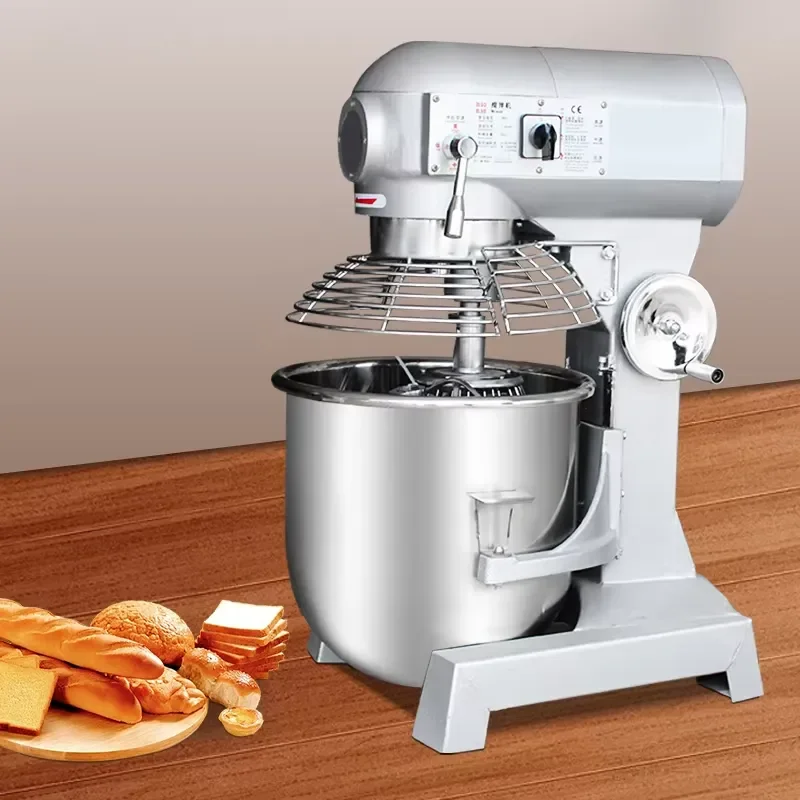 10L Commercial Planetary Mixer Electric Dough Kneading Machine for Bakery Kitchen Heavy Duty Stainless Steel Food Mixing