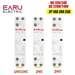 2P AC 220V 230V 16A/20A/25A/ 1NO/1NC 2NO/2NC 50/60Hz contattore ca modulare per uso domestico montato su guida Din per Smart Home House Hotel