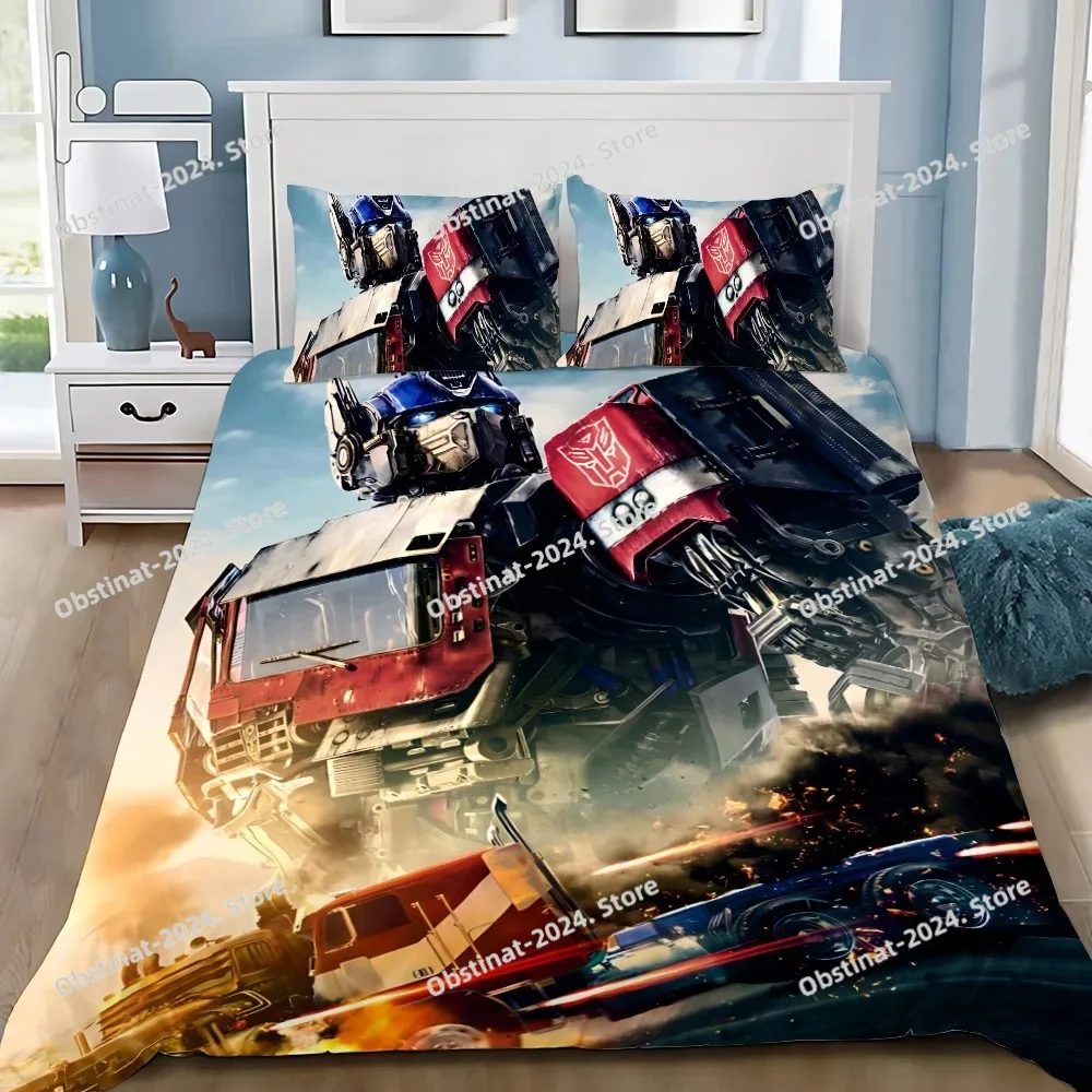 

Anime Transformers Autobot Duvet Cover Pillowcase Bedding Set Adult BoyGirl Bedroom Decoration Children Single Double Large Size