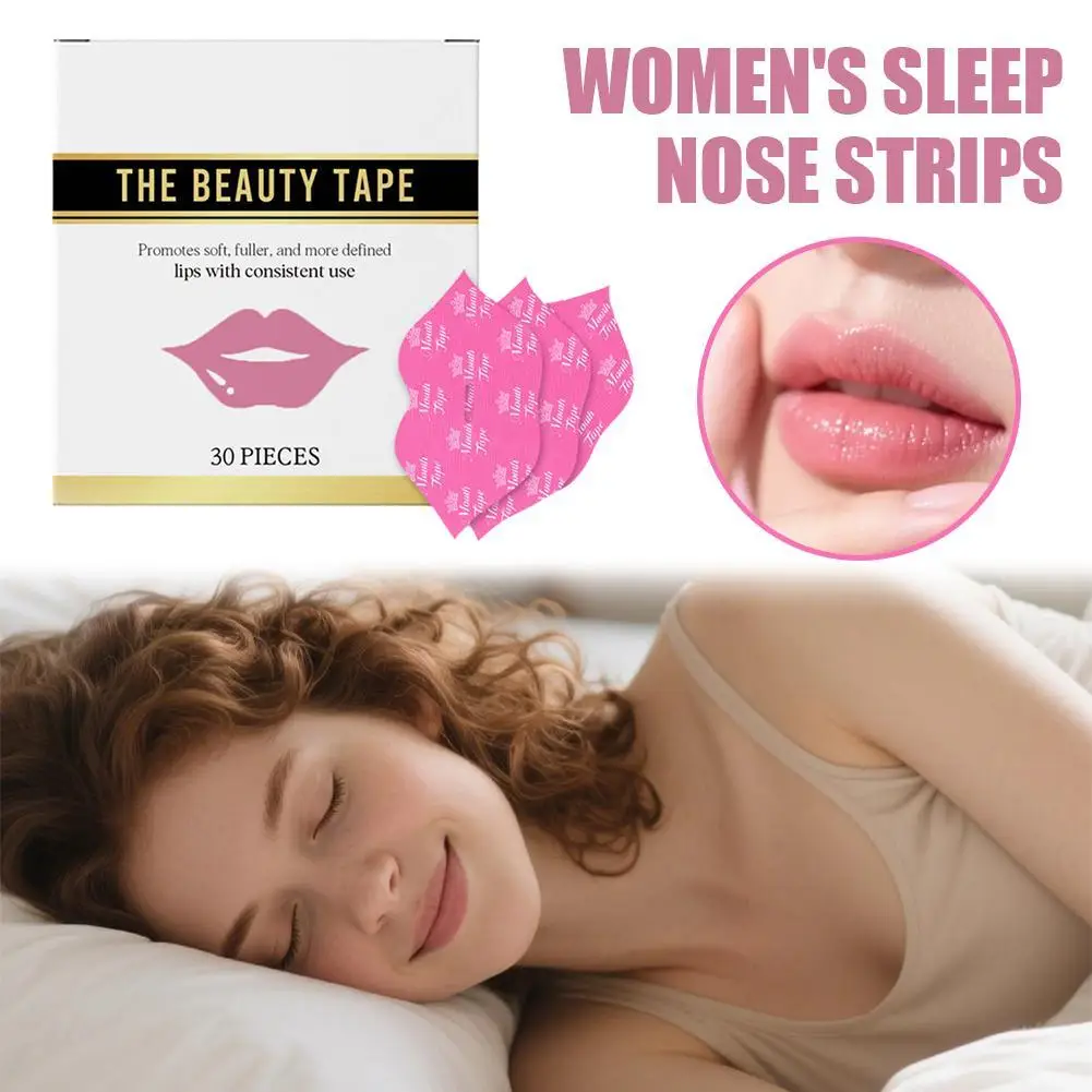 

30Pcs Collagen Beauty Tape Moisturizing Lip Sleep Patches For Hydrating Lip Care Anti-Dryness Nighttime Mouth Tape For Women