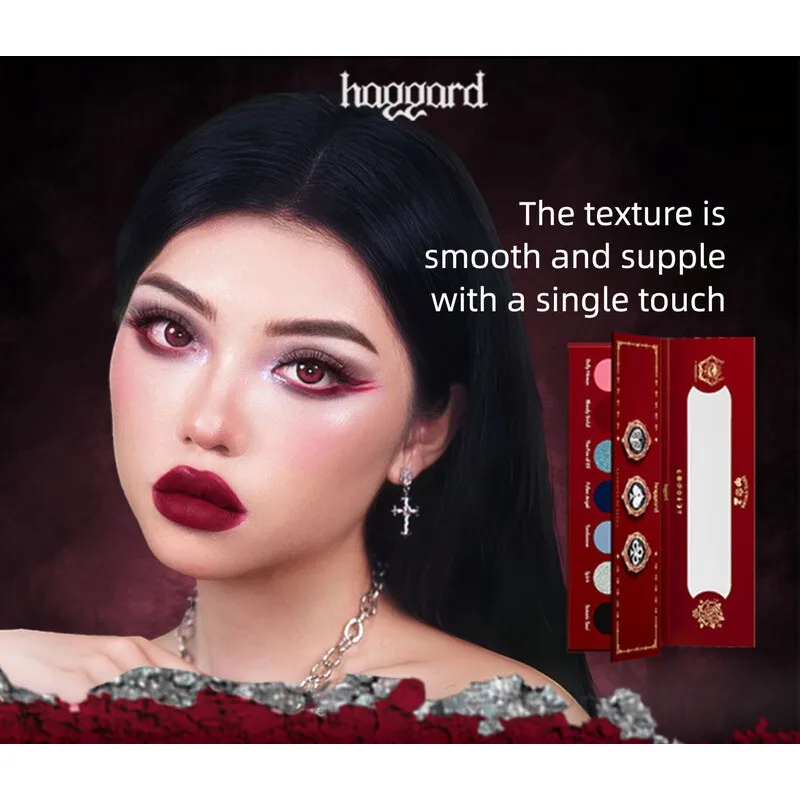 Christmas Haggard Black Ember Satan's Daughter Smoky Dark Eyeshadow Palette Red Gothic Cosplay Makeup