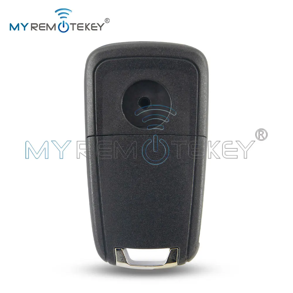 MYREMOTEKEY 5WK50079 (Round Back) Flip Key Shell 3 Button HU100 for Chevrolet Cruze Orlando Malibu Impala