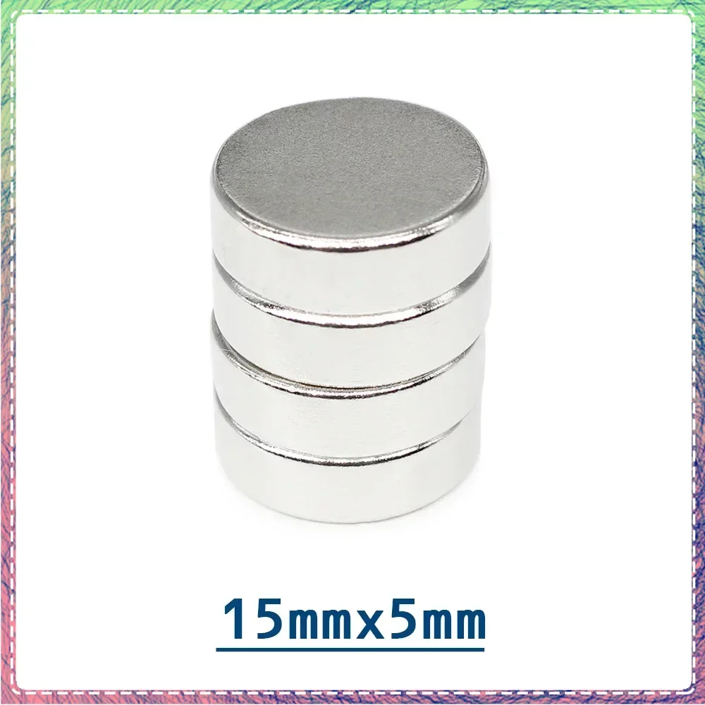 5/10/20PCS 15x5mm Circular Super Strong Neodymium Magnets Powerful N35 Fridge Magnet 15*5mm Fishing Magnet Magnetic Sheet