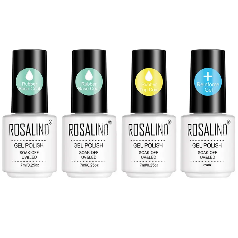 ROSALIND Soak Off UV Gel Polish Nail Varnish Lacquer Nail Gel Polish Cracking Nail UV Semi Permanent Base Top Coat For Nail Art