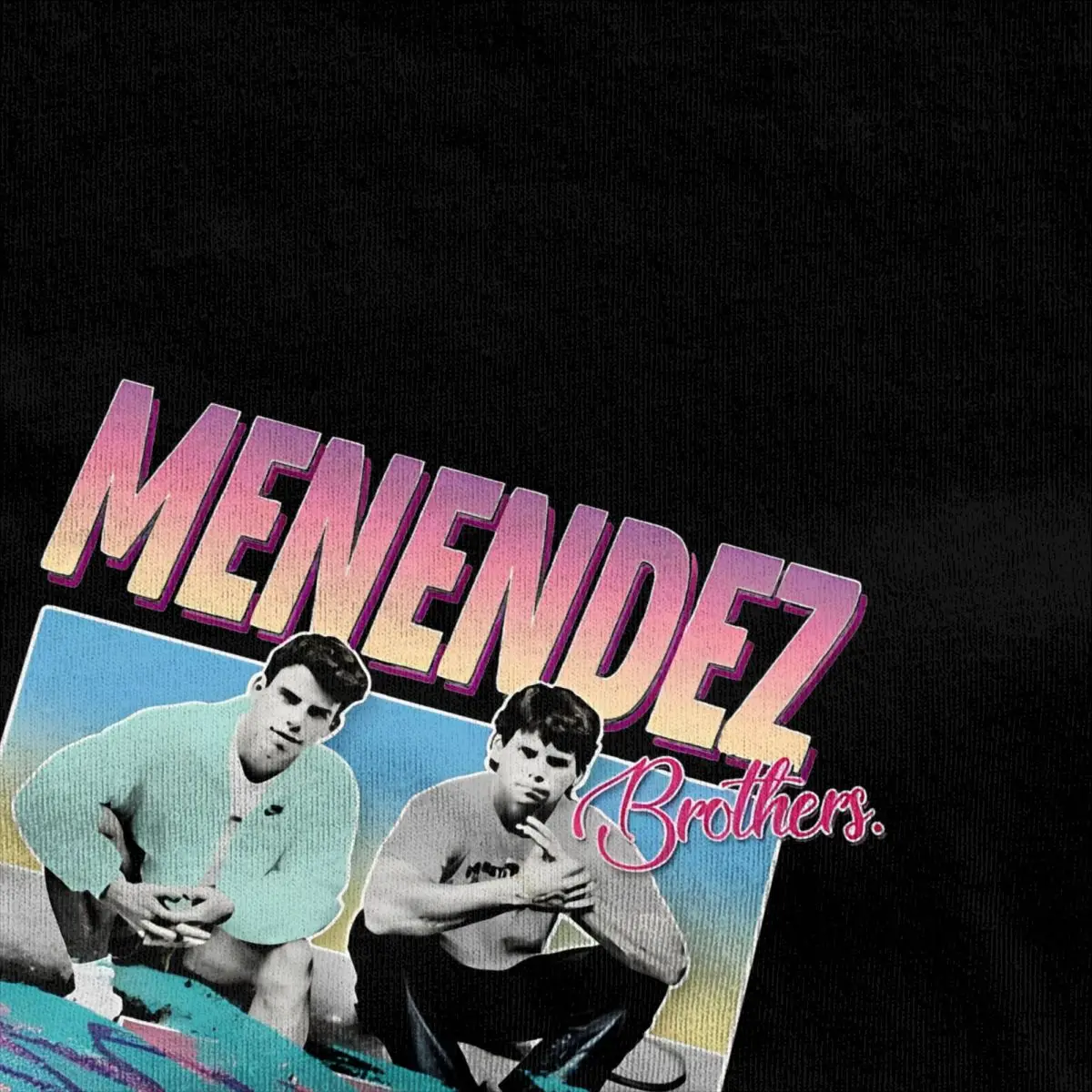 المتضخم تي شيرت Menendez Brothers 90s صحيح الجريمة فيلم القطن الخالص تي شيرت التي شيرت للرجال الصيف Y2K ريترو قصيرة الأكمام تيز