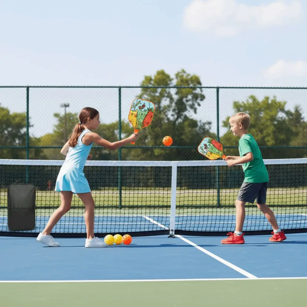 

Cartoon Children's Pickleball Set Lightweight Portable 's Pickleball Set Durable Universal Pickleball Game Set Outdoor Sports