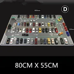 80CM 1:64 Scale Model Car Scene Mat Large Parking Lot Mat for Diecast Vehicle Scene Display Toy Mouse Pad Scene Show Toy