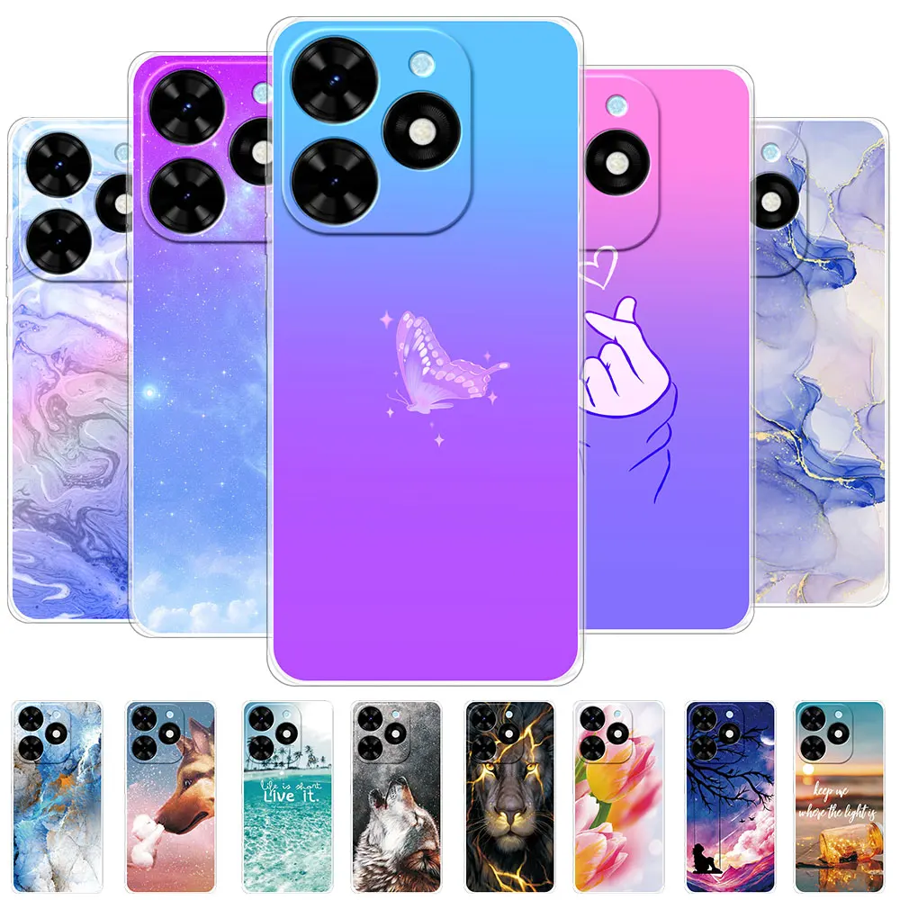 For Tecno Spark 20 Pro Case Bumper Cover For Tecno Spark 20C Coque TPU Clear Silicone Soft Phone Case For Tecno Spark 20 Funda