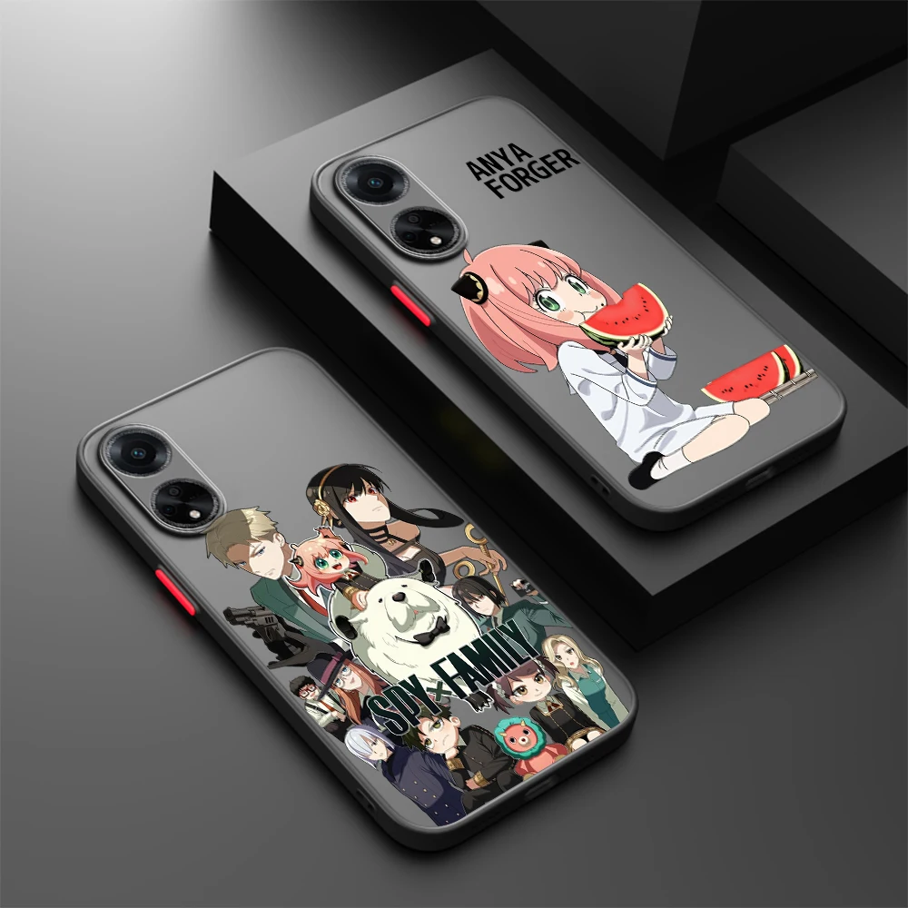 S-Spy G-Game Anya F-Forger Cartoon Frosted Translucent For OPPO X5 X3 A54S A5 A94 A16 A53S A57 A74 A72 A96 A98 A78 5G Soft