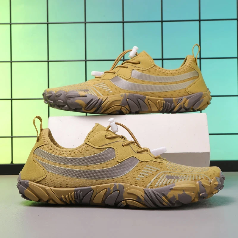 

Men Women Khaki Water Shoes Quick Dry Non-slip Aqua Sneakers For Outdoor Beach Swimming Hiking Wading
