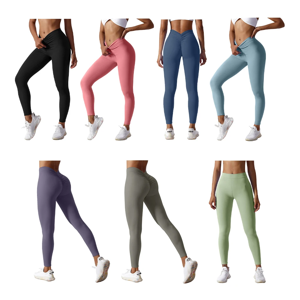 

Scrunch Butt Gym Leggings Sexy V Waist Push Up Leggings Women Fiteness Leggings Naked Feeling Yoga Pants Workout Tights Leggings