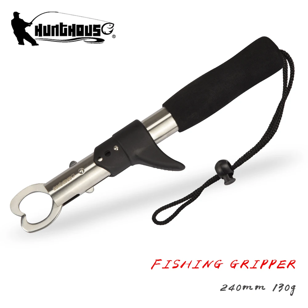 

Hunthouse Fishing Gripper Portable Stainless Steel 24cm 130g Fish Equipment Grip Lip Clamp Grabber Folding Pliers Holder Tool