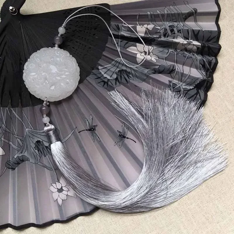 

Vintage Waist Accessory Tassel Pendant Waist Rope Chain Women Ancient Chinese Waist Ornaments Jade Pendant Forbidden Step Men